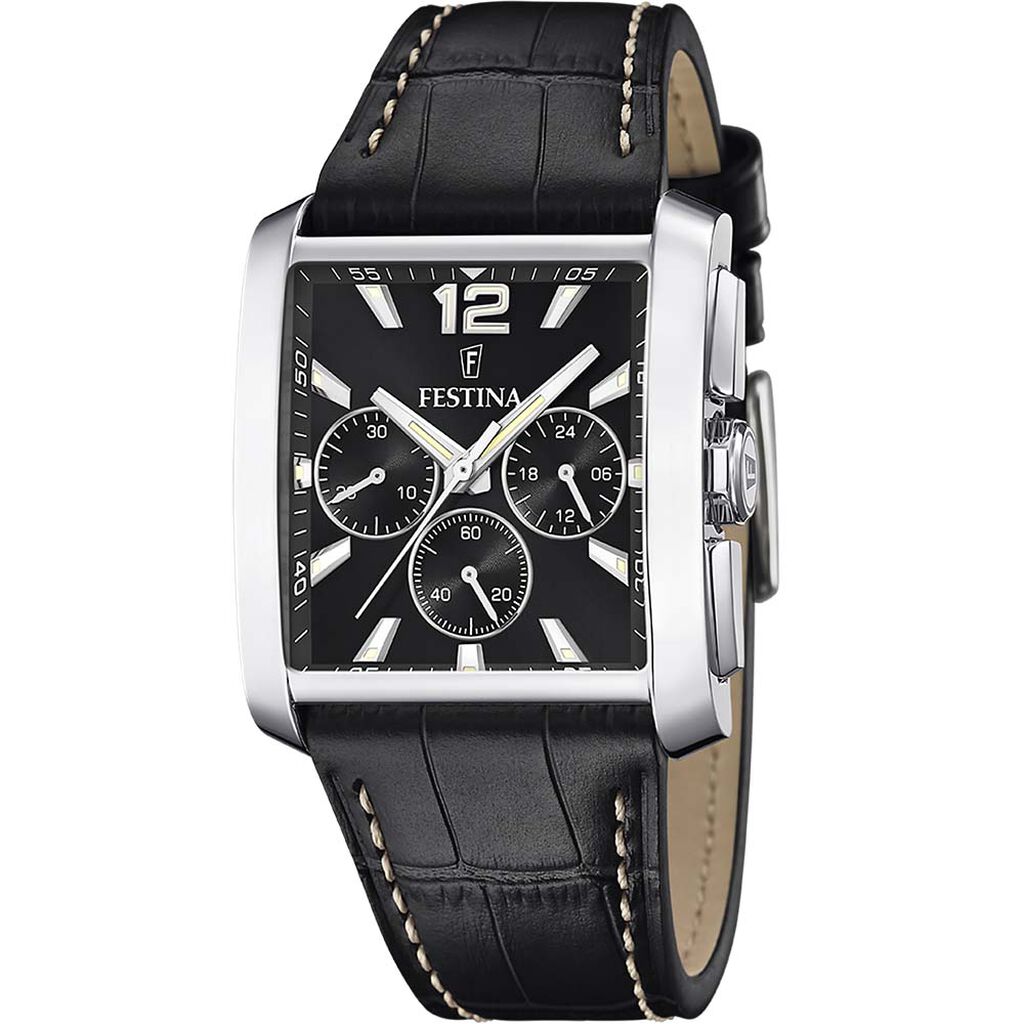 Montre Festina On The Square Chrono Noir - Montres classiques Homme | Marc Orian