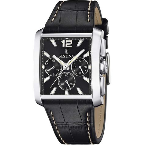 Montre Festina On The Square Chrono Noir - Montres classiques Homme | Marc Orian