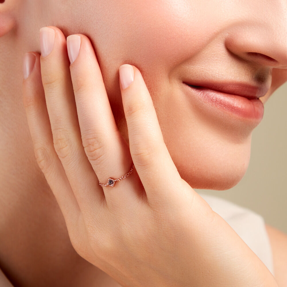 Bague Gily Argent Rose Oxyde De Zirconium - Solitaires Femme | Marc Orian