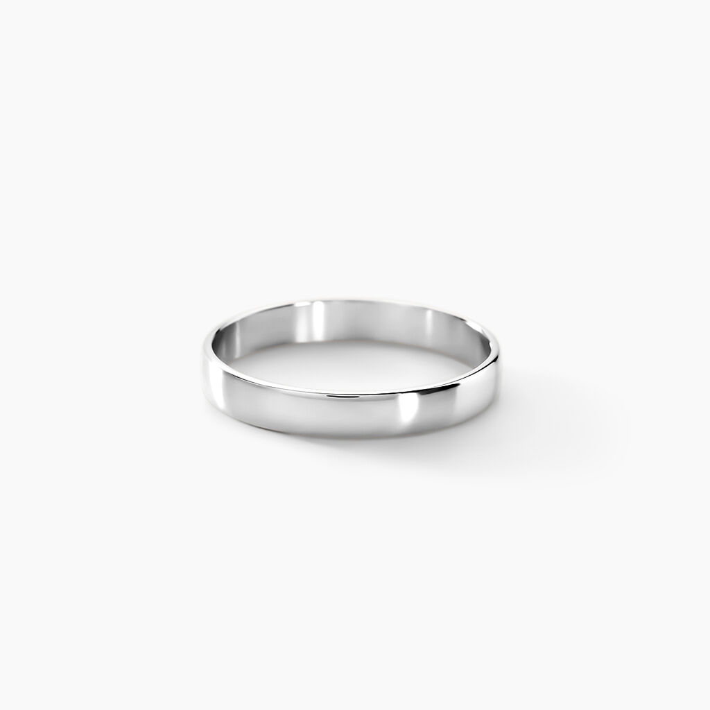 Alliance Julie Ruban Classique Or Blanc - Alliances Famille | Marc Orian