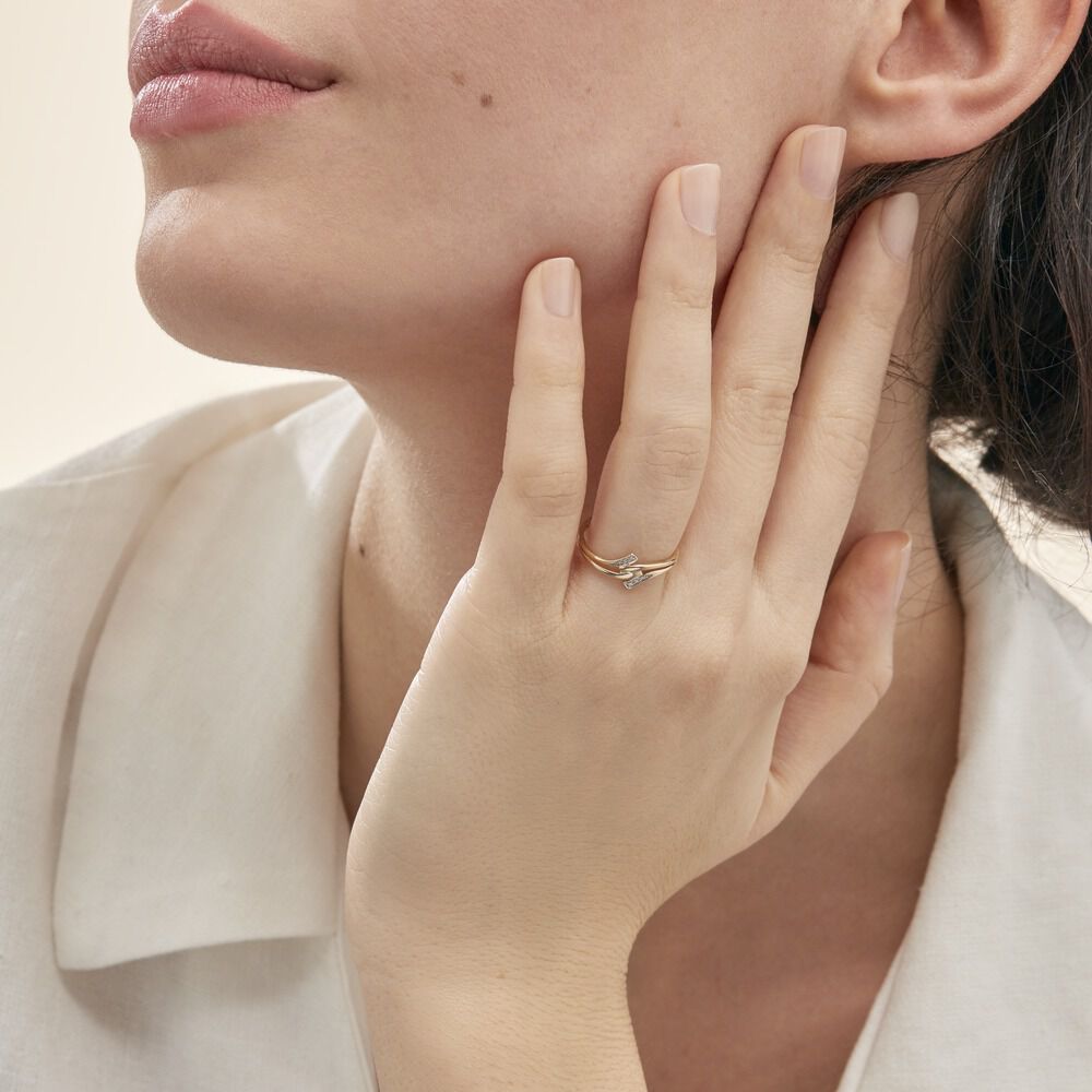 Bague Nelle Or Jaune Diamant - Bagues pierres précieuses Femme | Marc Orian