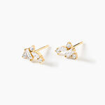 Boucles D'Oreilles Puces Astrea Or Jaune Oxyde De Zirconium - Puces Femme | Marc Orian