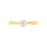 Bague Solitaire Vicoeuria Or Jaune Diamant Synth&eacute;tique - Parures de mariage Femme | Marc Orian