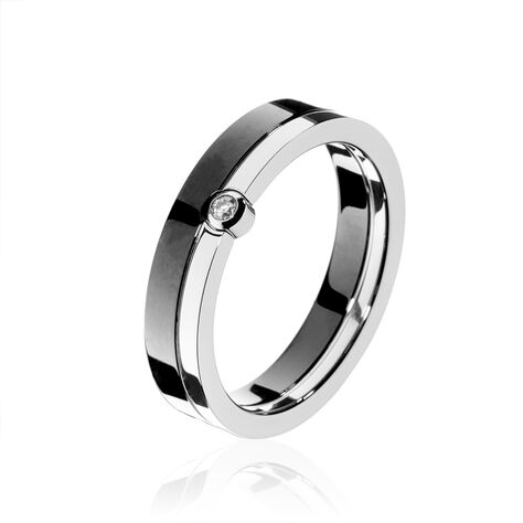 Bague Beny Acier Blanc Oxyde De Zirconium - Solitaires Femme | Marc Orian