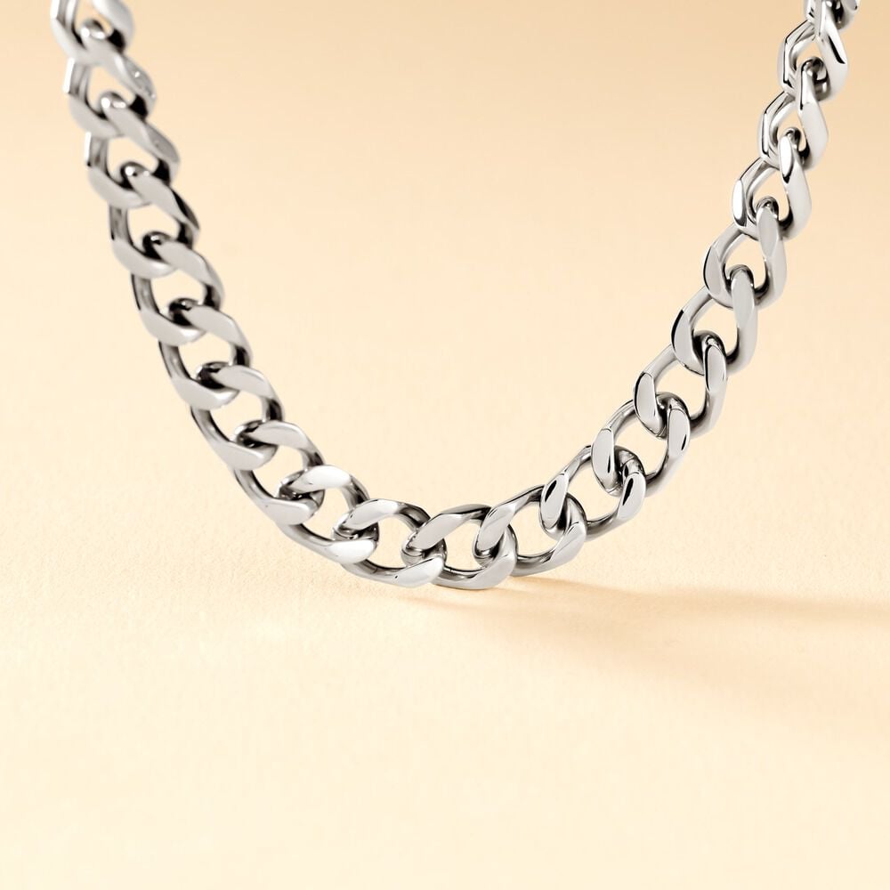 Collier Daniel Acier Blanc - Colliers fantaisie Homme | Marc Orian