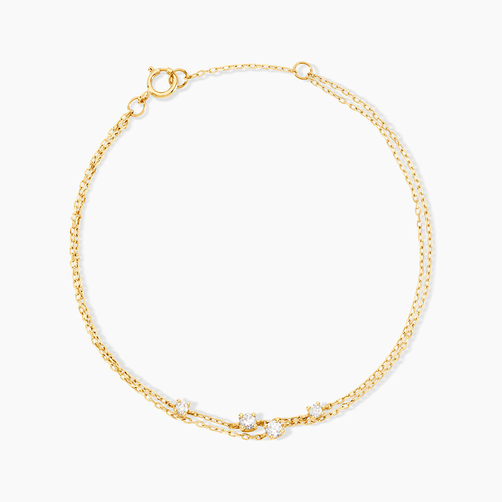 Bracelet Mordikai Or Jaune Oxyde De Zirconium - Bracelets cha&icirc;nes Femme | Marc Orian