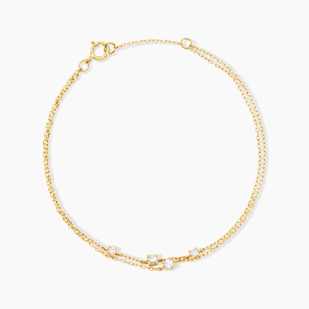 Bracelet Mordikai Or Jaune Oxyde De Zirconium - Bracelets cha&icirc;nes Femme | Marc Orian