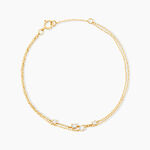Bracelet Mordikai Or Jaune Oxyde De Zirconium - Bracelets cha&icirc;nes Femme | Marc Orian