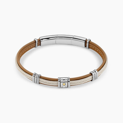 Bracelet Cuir De Vache Marron - Bracelets cuir Homme | Marc Orian