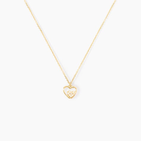 Collier Or Jaune Saponaire Oxydes De Zirconium - Colliers avec pierres Enfant | Marc Orian