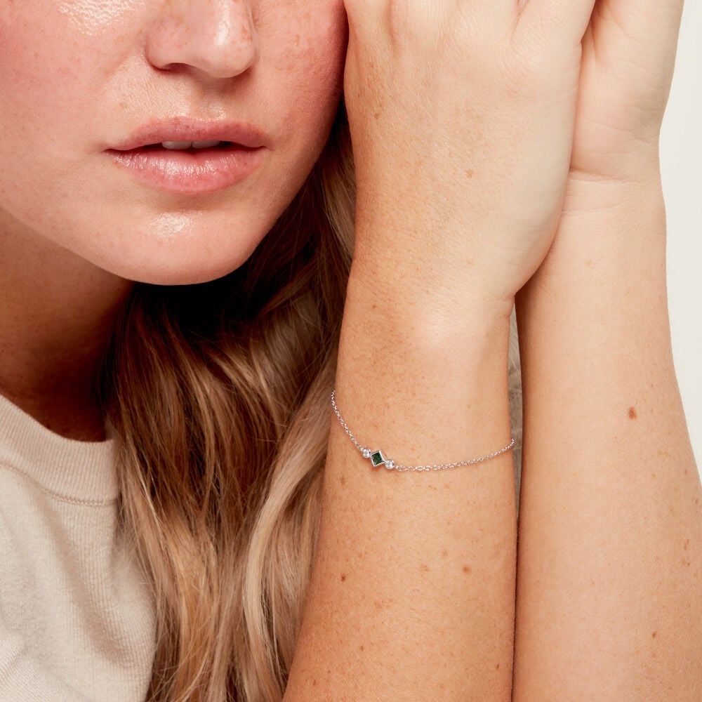 Bracelet Corelia Argent Blanc Oxyde De Zirconium - Bracelets fantaisie Femme | Marc Orian