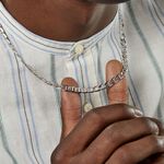 Cha&icirc;ne Piato Marine Argent Blanc - Chaines Homme | Marc Orian