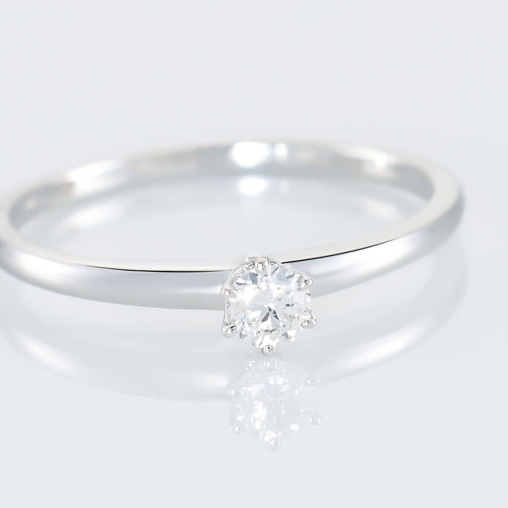 Bague Solitaire Natalia Or Blanc Diamant - Solitaires Femme | Marc Orian