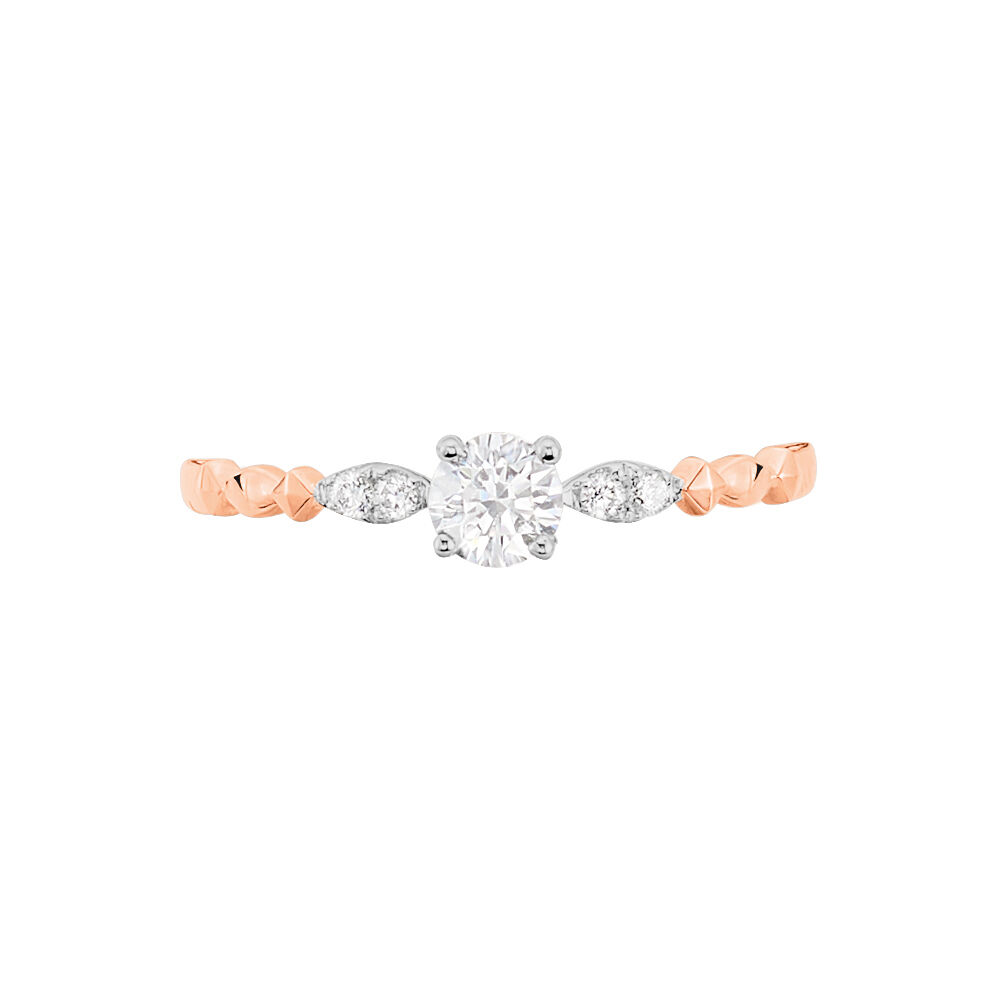 Bague Norhen Or Rose Oxyde De Zirconium - Solitaires Femme | Marc Orian