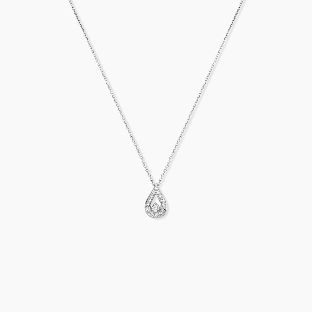 Collier Purete Or Blanc Diamant - Colliers avec pierres Femme | Marc Orian