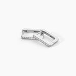 Cr&eacute;oles Keiko Argent Blanc Oxyde De Zirconium - Cr&eacute;oles Femme | Marc Orian
