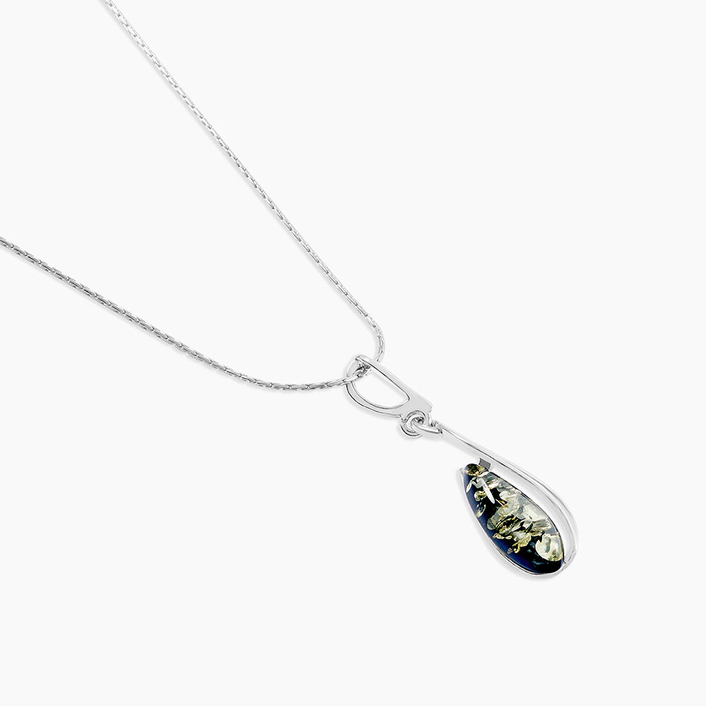 Collier Argent Blanc Odilon Ambre - Colliers avec pierres Femme | Marc Orian