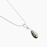 Collier Argent Blanc Odilon Ambre - Colliers avec pierres Femme | Marc Orian