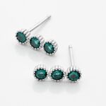 Boucles D'oreilles Puces Kasey Argent Blanc Oxyde De Zirconium - Puces Femme | Marc Orian