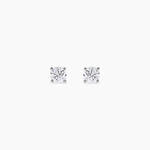 Boucles D'oreilles Puces One Or Blanc Diamants - Boucles d'oreilles mariage Homme | Marc Orian