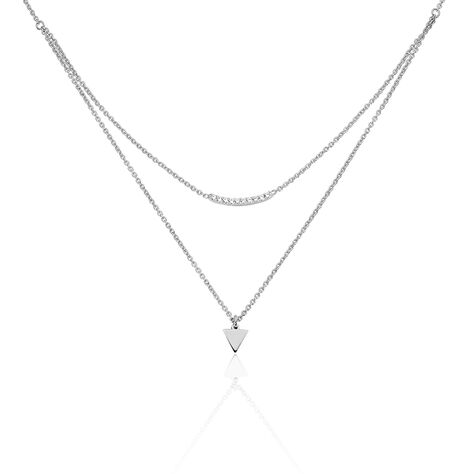 Collier Nuta Argent Blanc Oxyde De Zirconium - Colliers multirangs Femme | Marc Orian