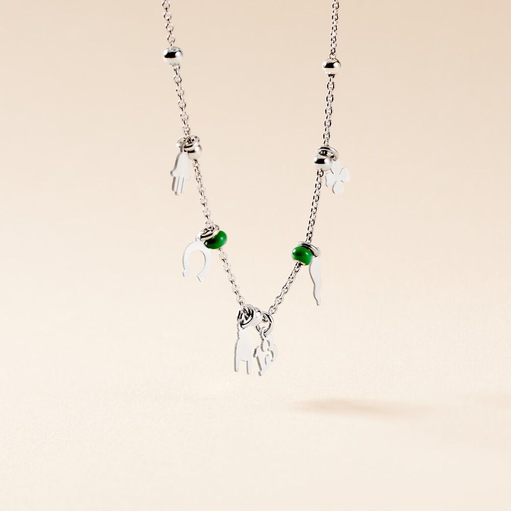 Collier Suzanna Argent Blanc - Colliers fantaisie Femme | Marc Orian