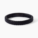 Bracelet Tommy Hilfiger Round Braided Cuir De Veau Noir - Bracelets cuir Homme | Marc Orian