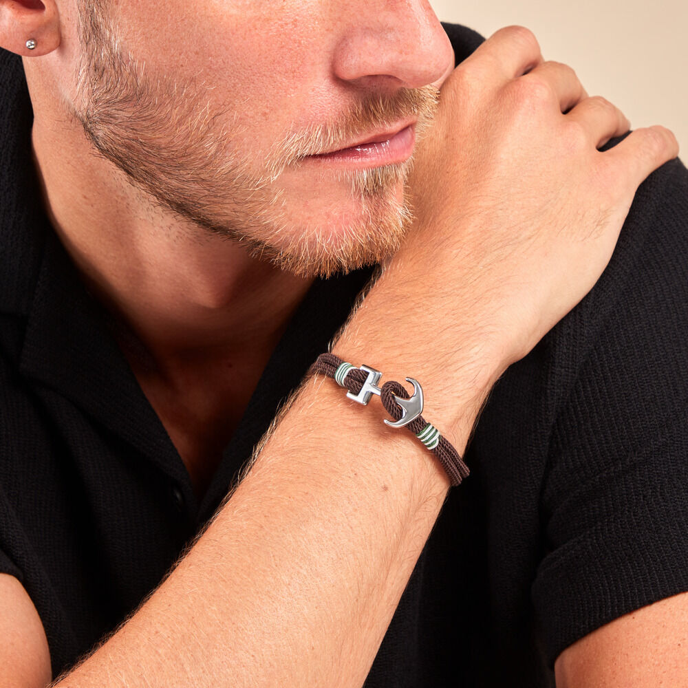 Bracelet Malo Acier Blanc - Bracelets cordons Homme | Marc Orian
