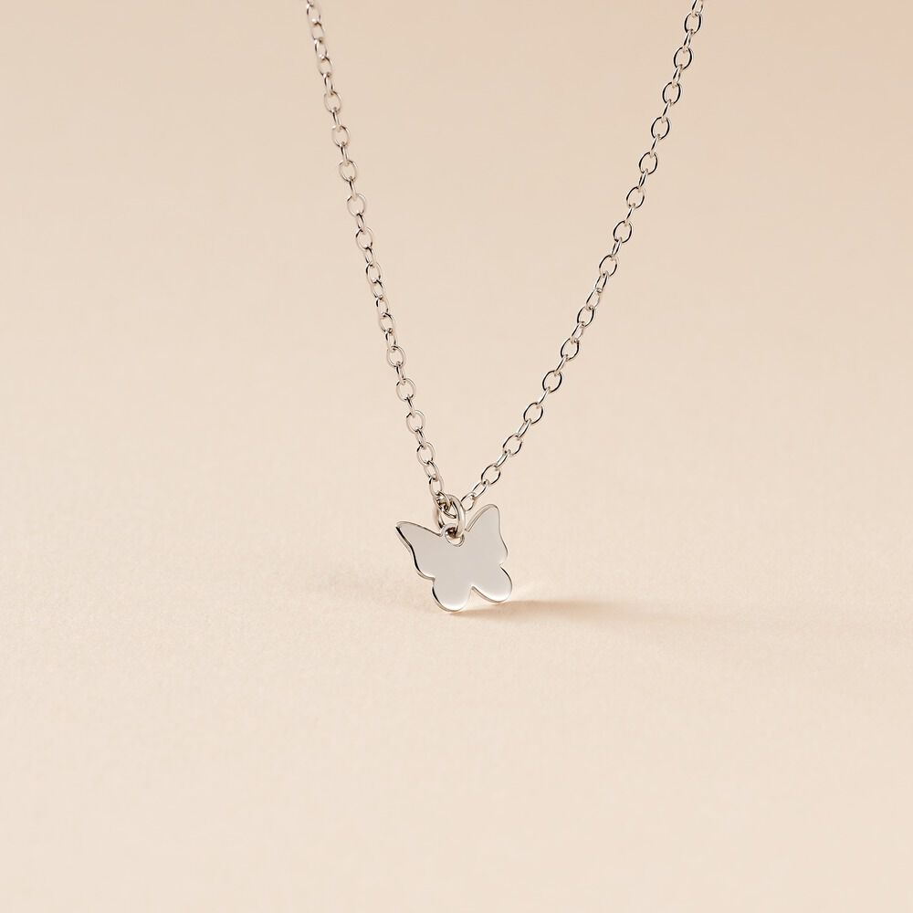 Collier Papilio Argent Blanc - Colliers ras du cou Femme | Marc Orian