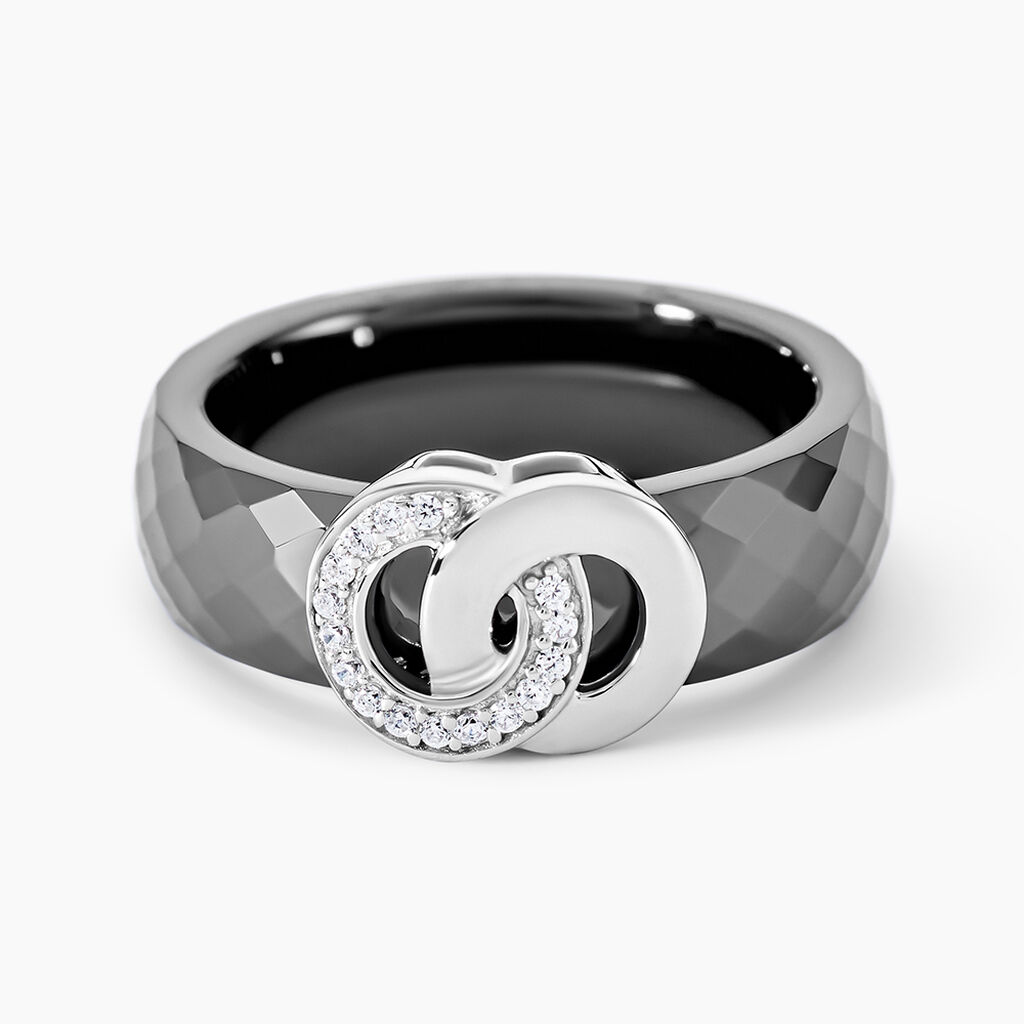 Bague Argent Blanc Valérie Oxyde De Zirconium Et Céramique - Bagues avec pierre Femme | Marc Orian