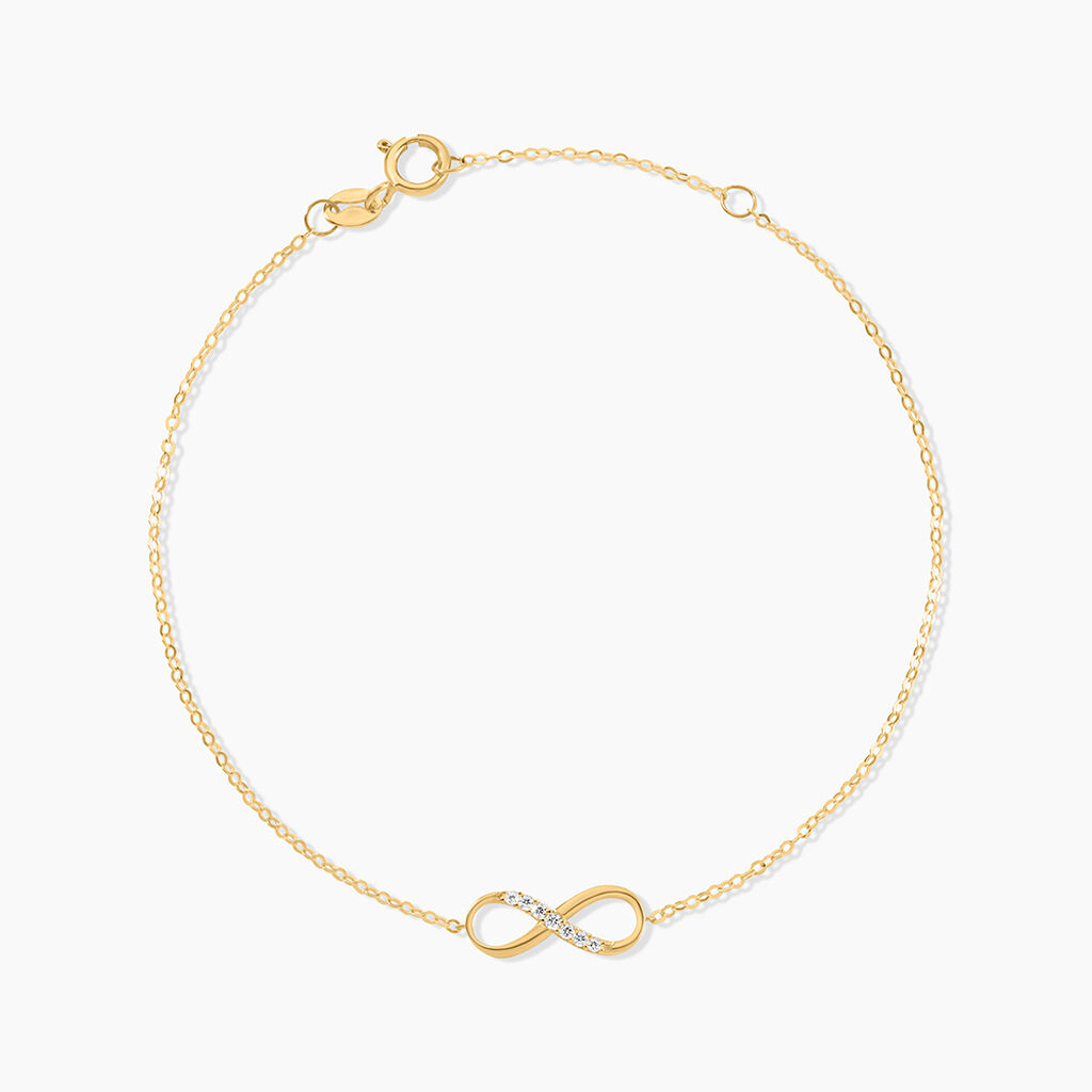 Bracelet Or Jaune Rosius Oxydes De Zirconium - Bracelets cha&icirc;nes Femme | Marc Orian