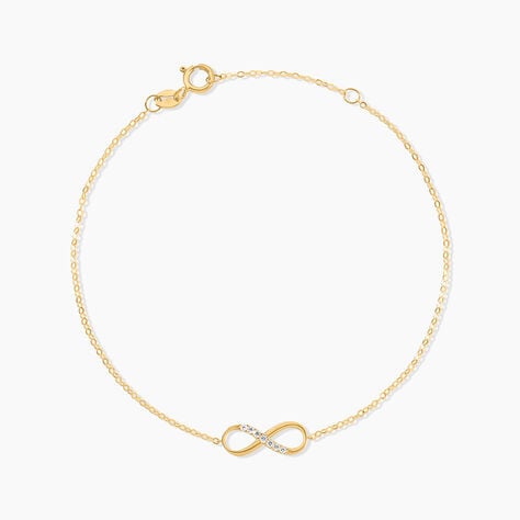 Bracelet Or Jaune Rosius Oxydes De Zirconium - Bracelets cha&icirc;nes Femme | Marc Orian