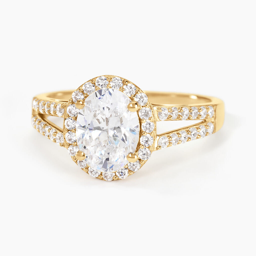 Bague Or Jaune Arjun Oxydes De Zirconium - Solitaires Femme | Marc Orian