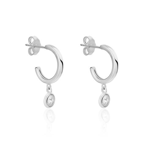 Créoles Argent Roos Oxydes De Zirconium - Créoles Femme | Marc Orian