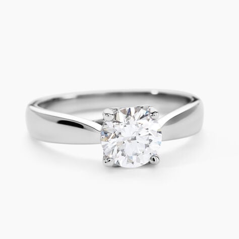 Bague Vicoeuria Ld Platine Blanc Diamant Synthétique - Solitaires Femme | Marc Orian