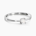 Bague Solitaire Abriel Or Blanc Oxyde De Zirconium - Solitaires Femme | Marc Orian
