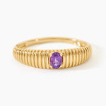 Bague Benedetto Argent Dor&eacute; A L'Or 750/1000 Am&eacute;thyste - Bagues pierres fines Femme | Marc Orian
