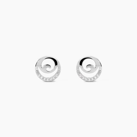 Boucles D'oreilles Pendantes Carole Argent Blanc Oxyde De Zirconium - Pendantes Femme | Marc Orian