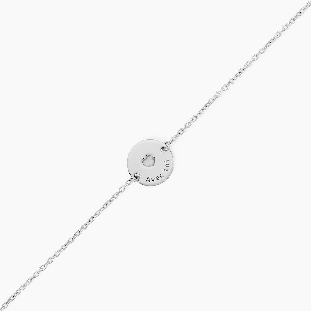 Bracelet Argent Blanc Nevada - Bracelets Medailles Femme | Marc Orian