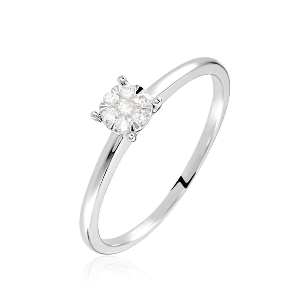 Bague Solitaire Or Blanc Dream Diamants - Parures de mariage Femme | Marc Orian