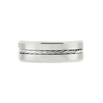 Bague Jourdan Iron Tungstene Blanc - Bagues grosses Homme | Marc Orian