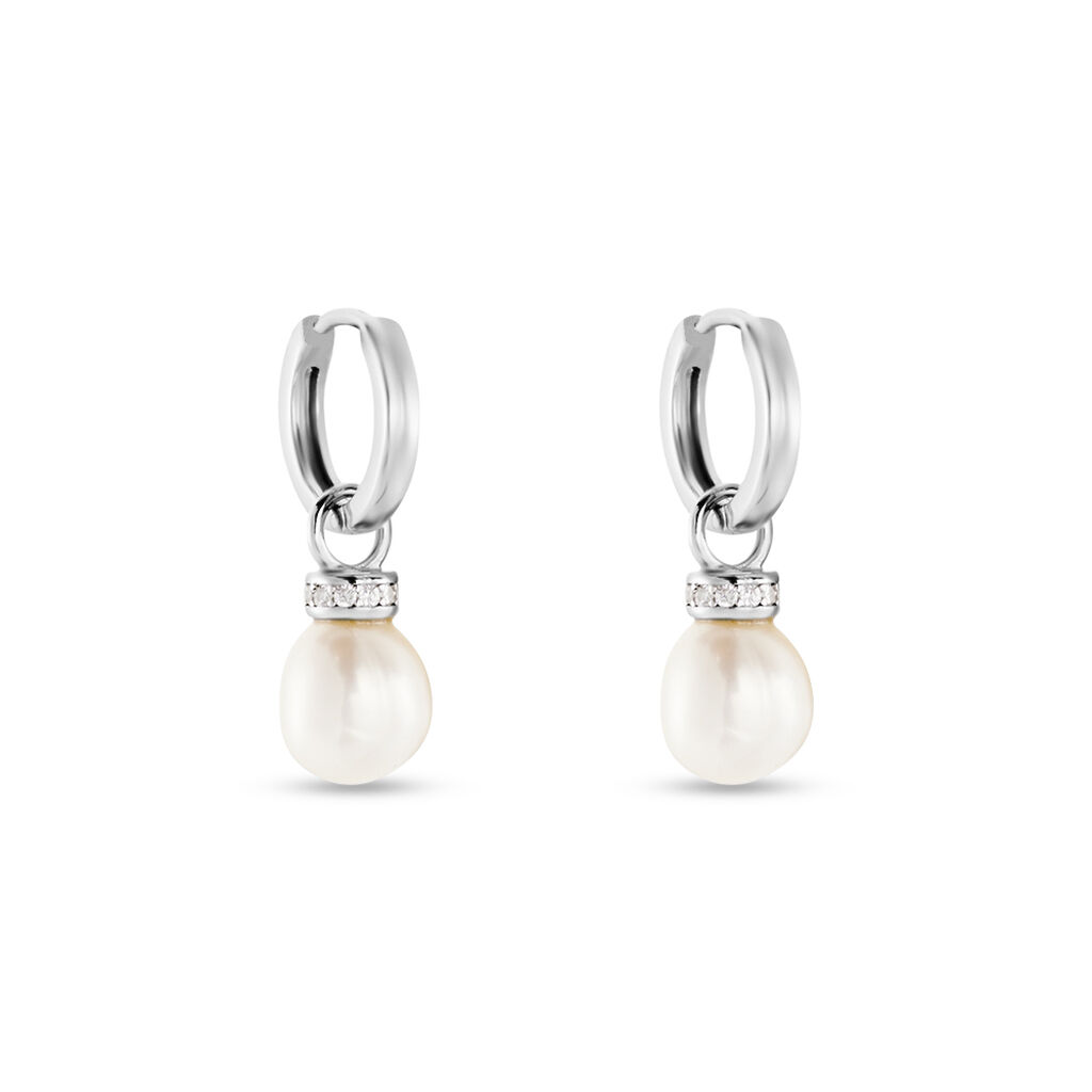 Boucles D'oreilles Pendantes Argent Blanc Iribert Perles De Culture - Boucles d'oreilles Pendantes Femme | Marc Orian