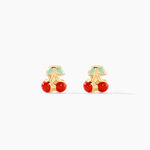 Boucles D'oreilles Puces Or Jaune Helicie Email - Puces Enfant | Marc Orian