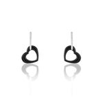 Boucles D'oreilles Pendantes Elodie Argent Blanc Oxyde Et C&eacute;ramique - Pendantes Femme | Marc Orian