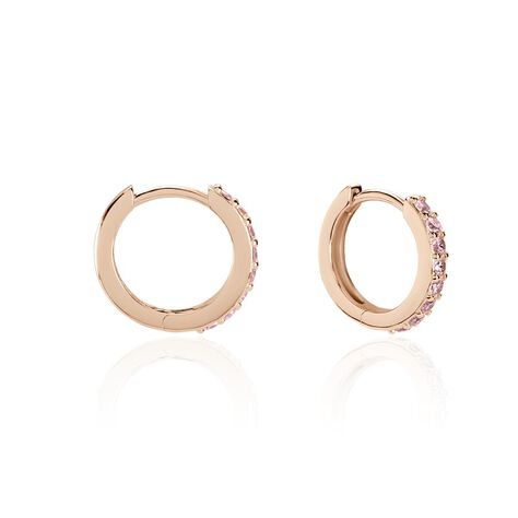 Créoles Rio Argent Rose Oxyde De Zirconium - Boucles d'oreilles Créoles Femme | Marc Orian