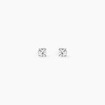 Boucles D'oreilles Puces Or Blanc  Diamants Synth&eacute;tique - Boucles d'oreilles mariage Femme | Marc Orian