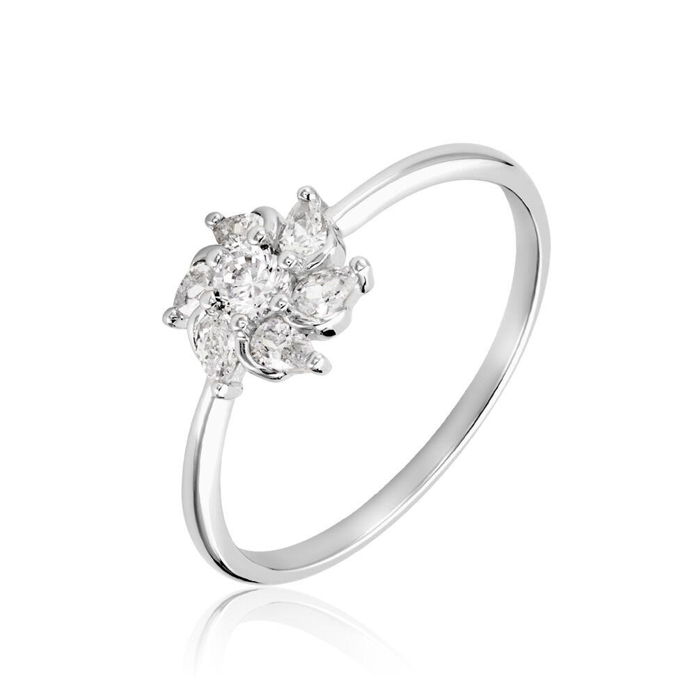 Bague Ulyssia Argent Blanc Oxyde De Zirconium - Solitaires Femme | Marc Orian