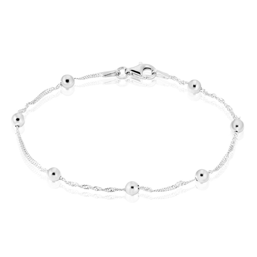 Bracelet Amarylis Argent Blanc - Bracelets chaînes Femme | Marc Orian