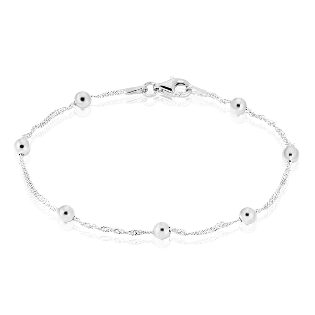 Bracelet Amarylis Argent Blanc - Bracelets chaînes Femme | Marc Orian
