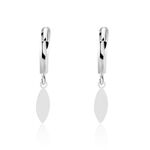 Cr&eacute;oles Argent Blanc Osama - Boucles d'oreilles pampille Femme | Marc Orian